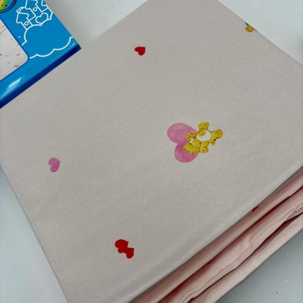 Care Bears Care to Sleep Queen Sheet Set Pink Blush‎ Microfiber Super Soft